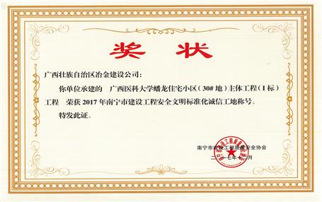 南寧分公司四個項目獲表彰！